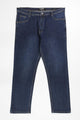 Turbo Big Size Somers Brushed Straight Baggy Jeans In Dark Navy