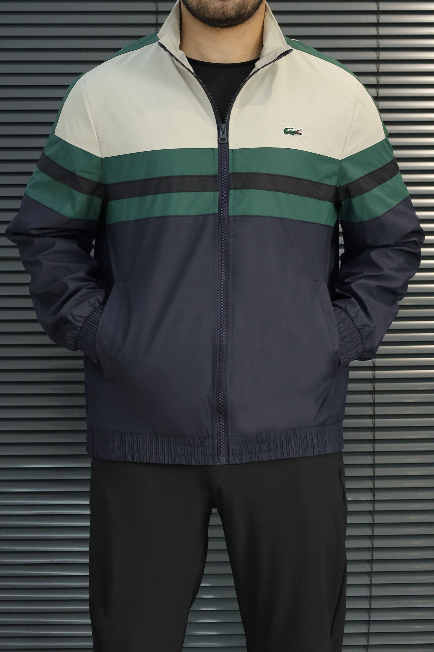 Lcste Athleisure Windbreaker Imp Men Sports Jacket In Dark Navy