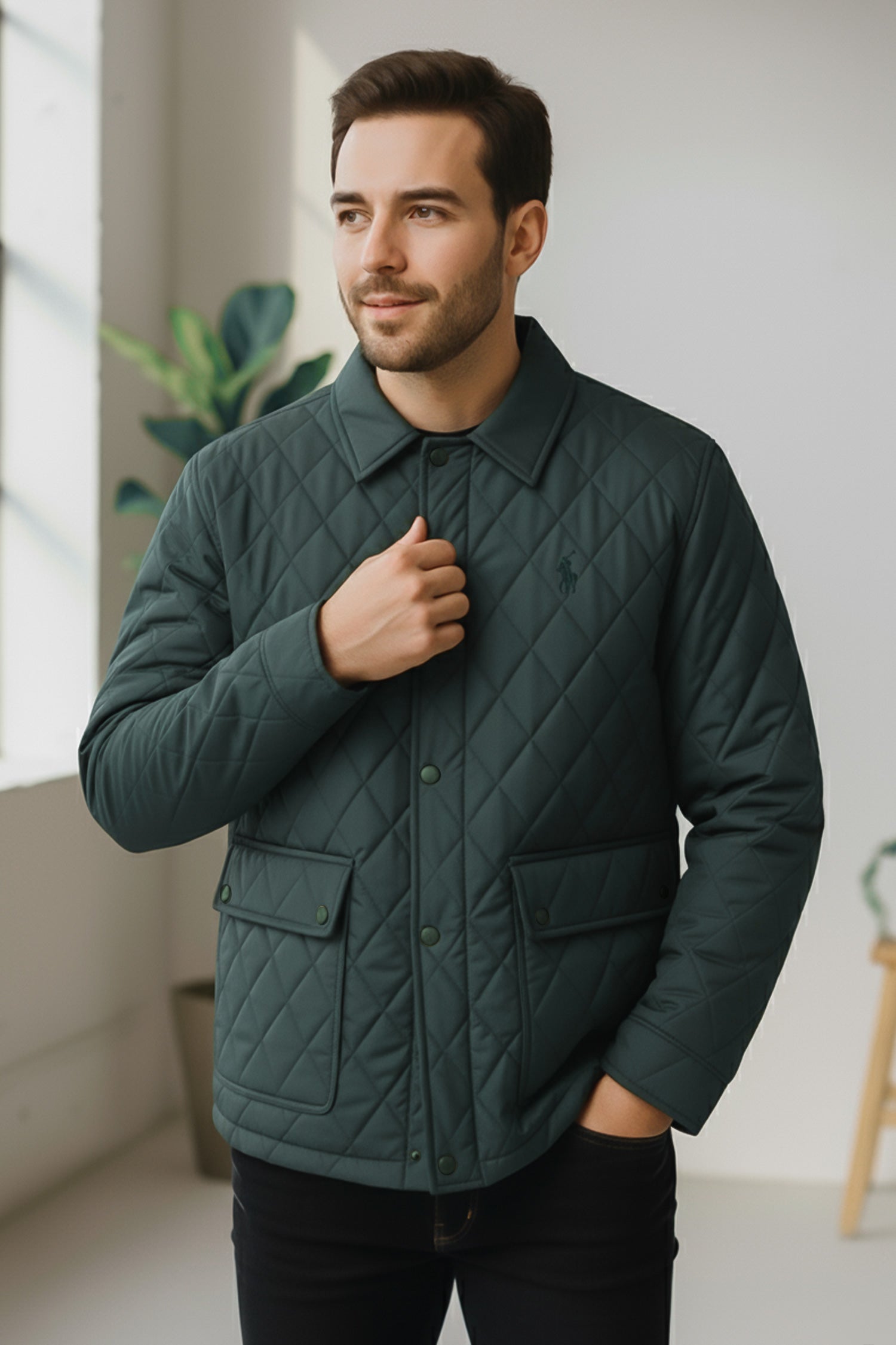 Turbo Thread Motive Quilted Puffer Jacket