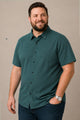 Turbo Textured Finish Button Down Silk Big & Tall Men's Casual Shirt
