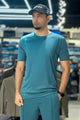 Turbo Front Line Dry-Fit Tee In Dark Zink