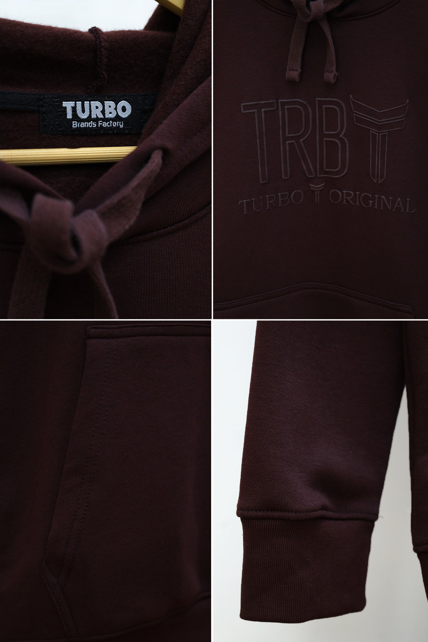 TRB Original Aplic Printed Fleece Hoodie