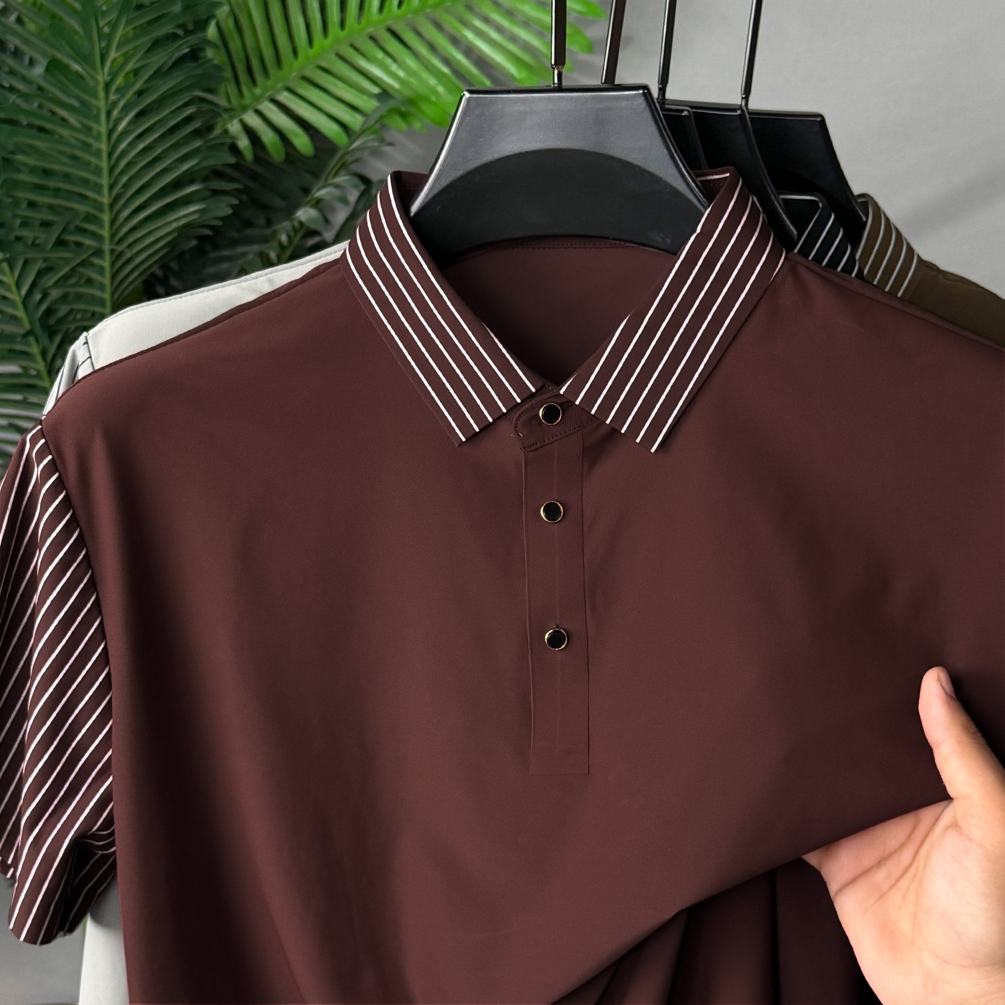 Turbo  Striped Collared Men's Polo T-Shirt