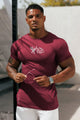 Turbo 'Action-Ready' Graphic Mesh Dry-Fit Tee In Dark Maroon