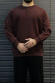 Turbo Ban Style Button Placket Imported Men's Sweatshirt