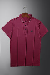 Turbo Royal Luxury Stitchless Men's Polo Shirt In Maroon