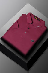 Turbo Royal Luxury Stitchless Men's Polo Shirt In Maroon