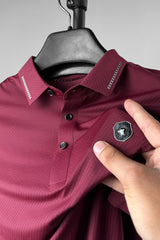 Turbo Royal Luxury Stitchless Men's Polo Shirt In Maroon