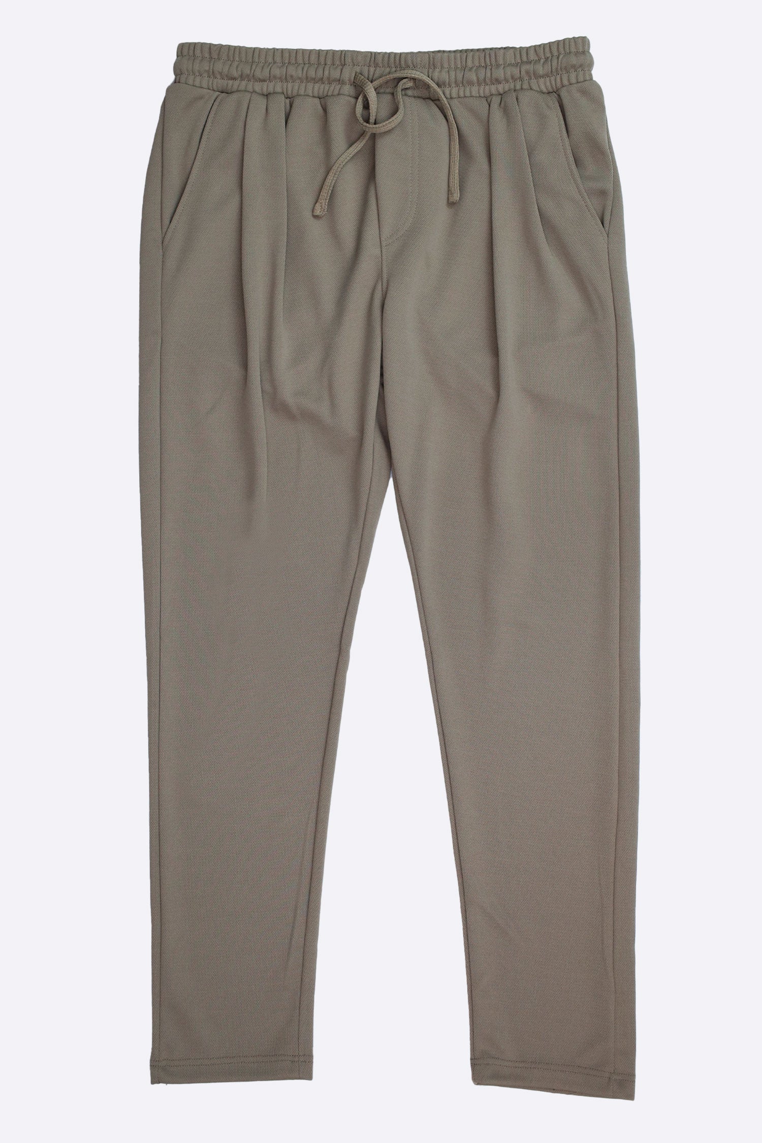 Turbo Elastic Classic Pleated Slimfit Trouser In Dorian Grey