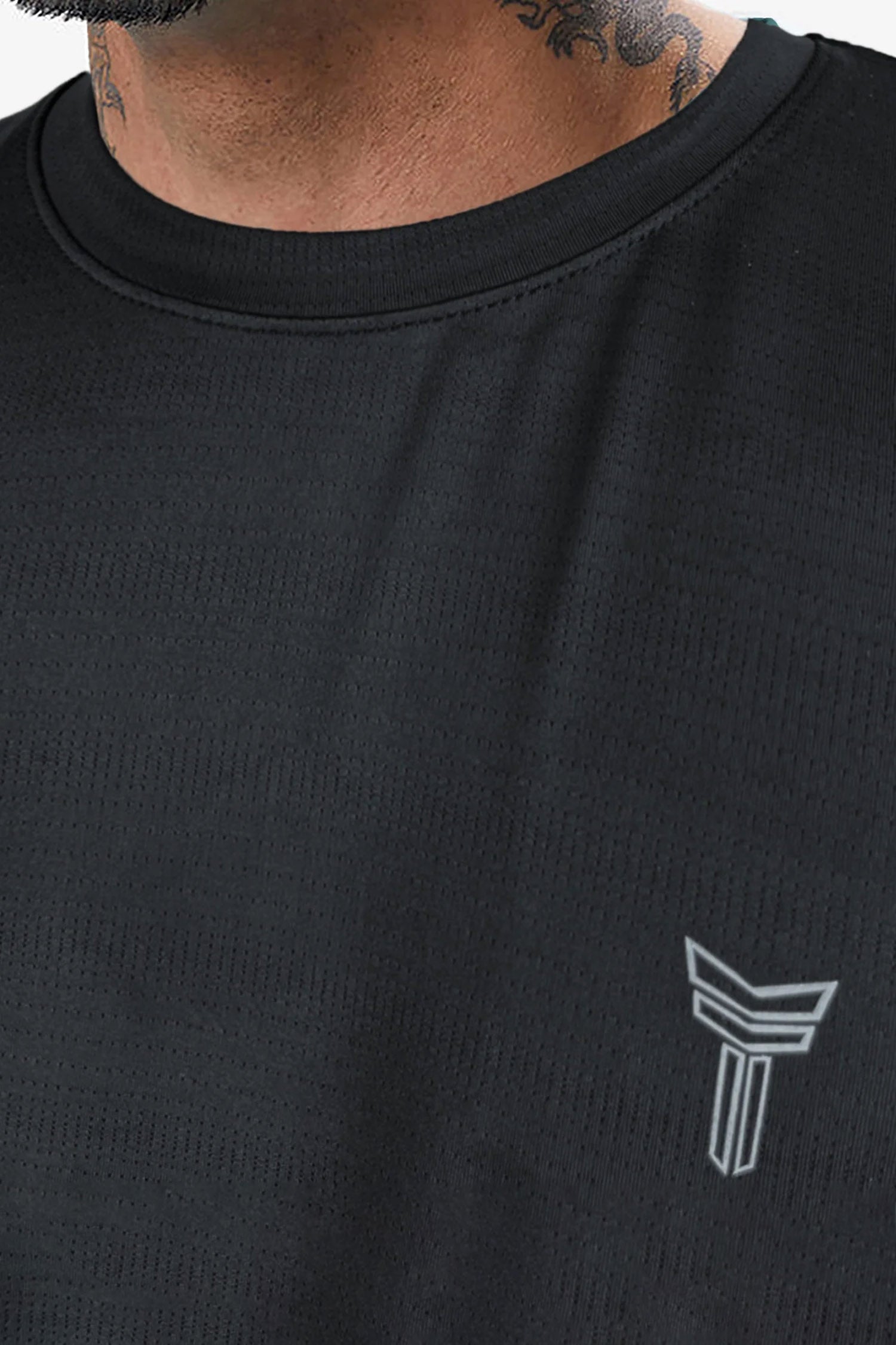 Turbo imp Reflector Stripe Dry Fit Tee In Black