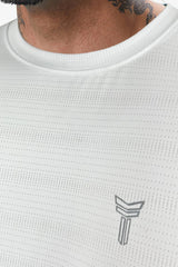 Turbo imp Reflector Stripe Dry Fit Tee In White