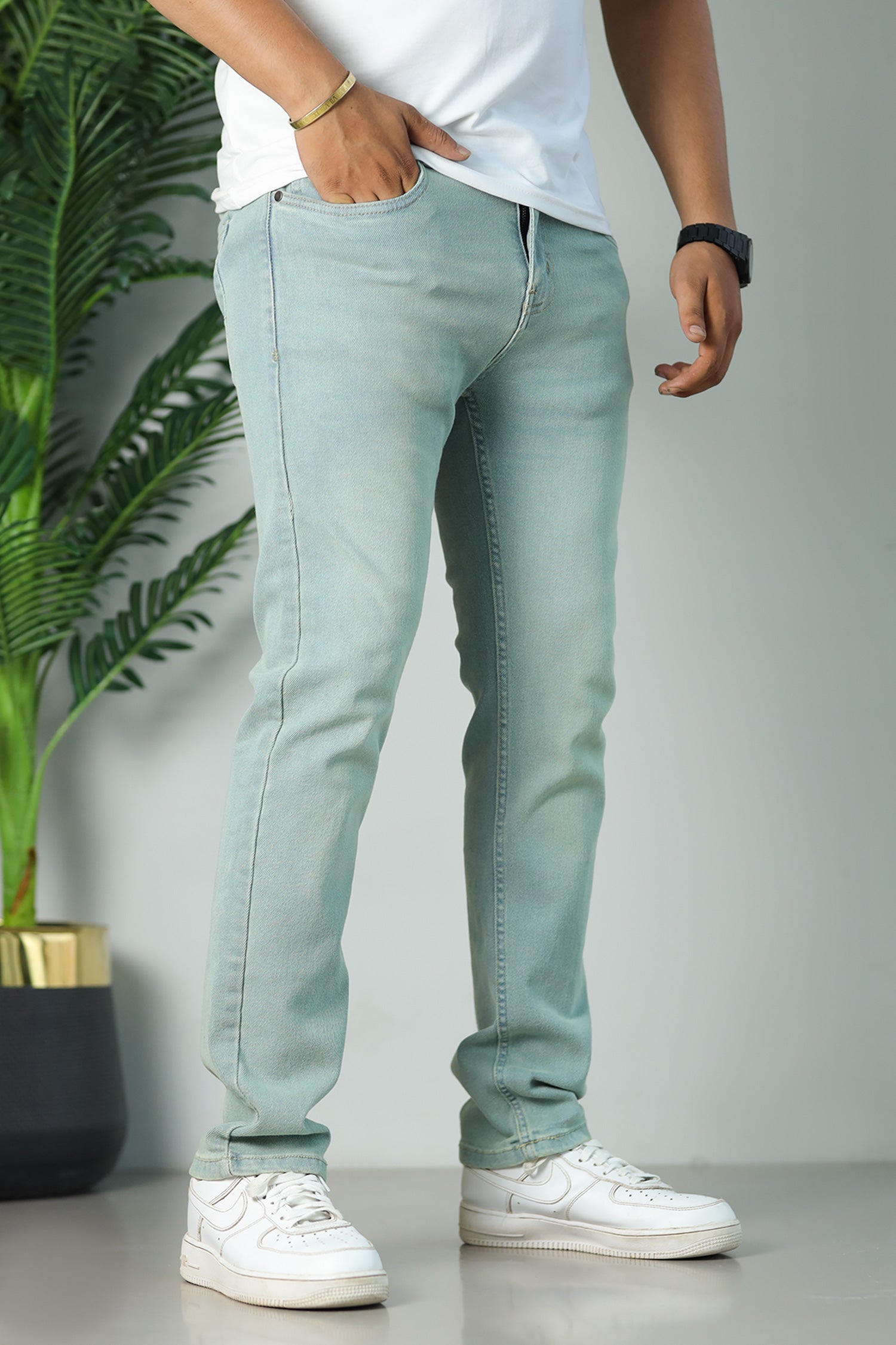 Turbo Apex-Stretch Performance Slim Fit Jeans In Dirty Sage