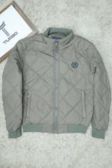 Tmy Hlfgr Warm Diamond Stitch Imported Puffer Jacket In Dark Sage