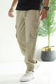 Turbo DrawString Pockets Cotton Cargo Trouser In Dark Skin