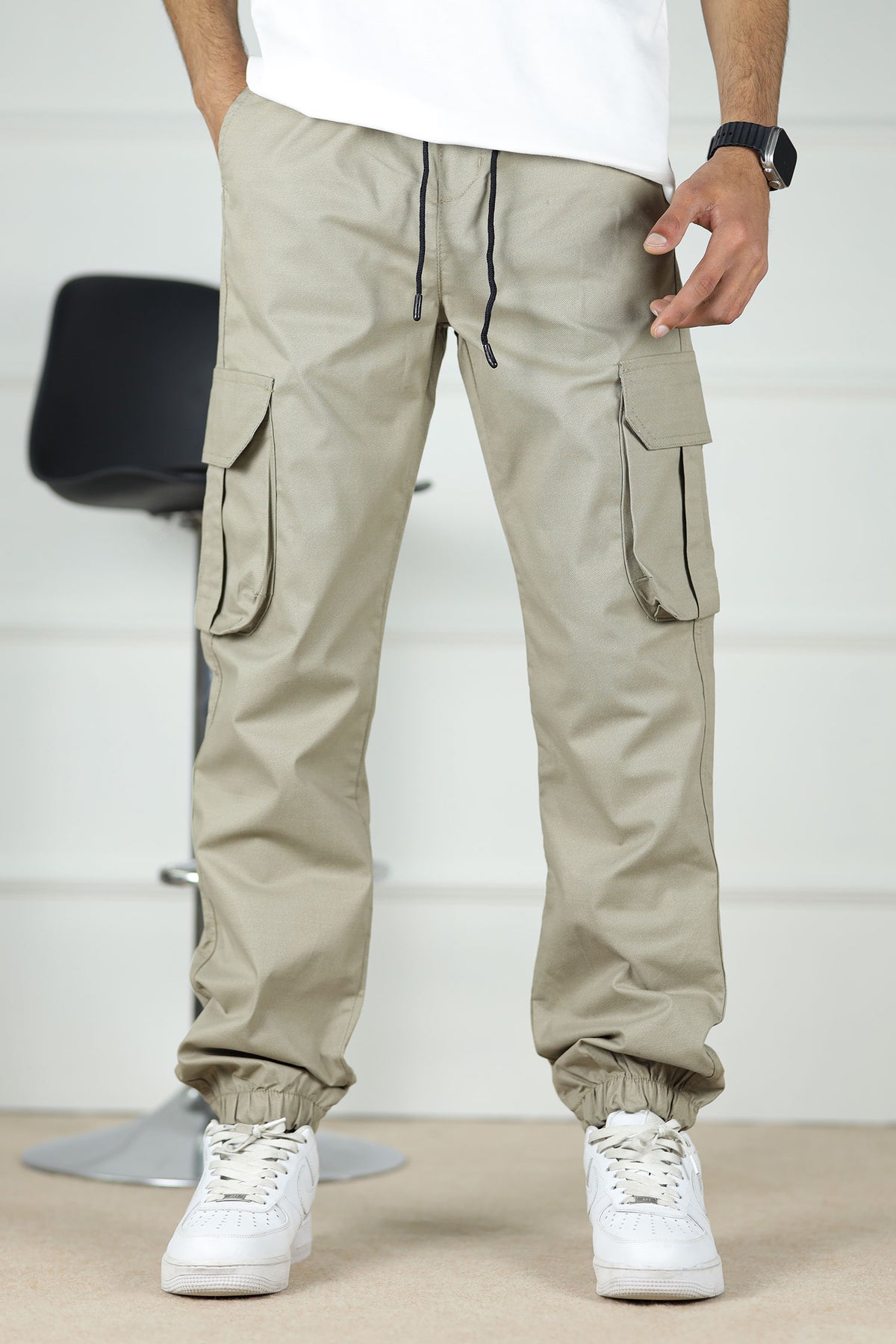Turbo DrawString Pockets Cotton Loose Bottom Trouser