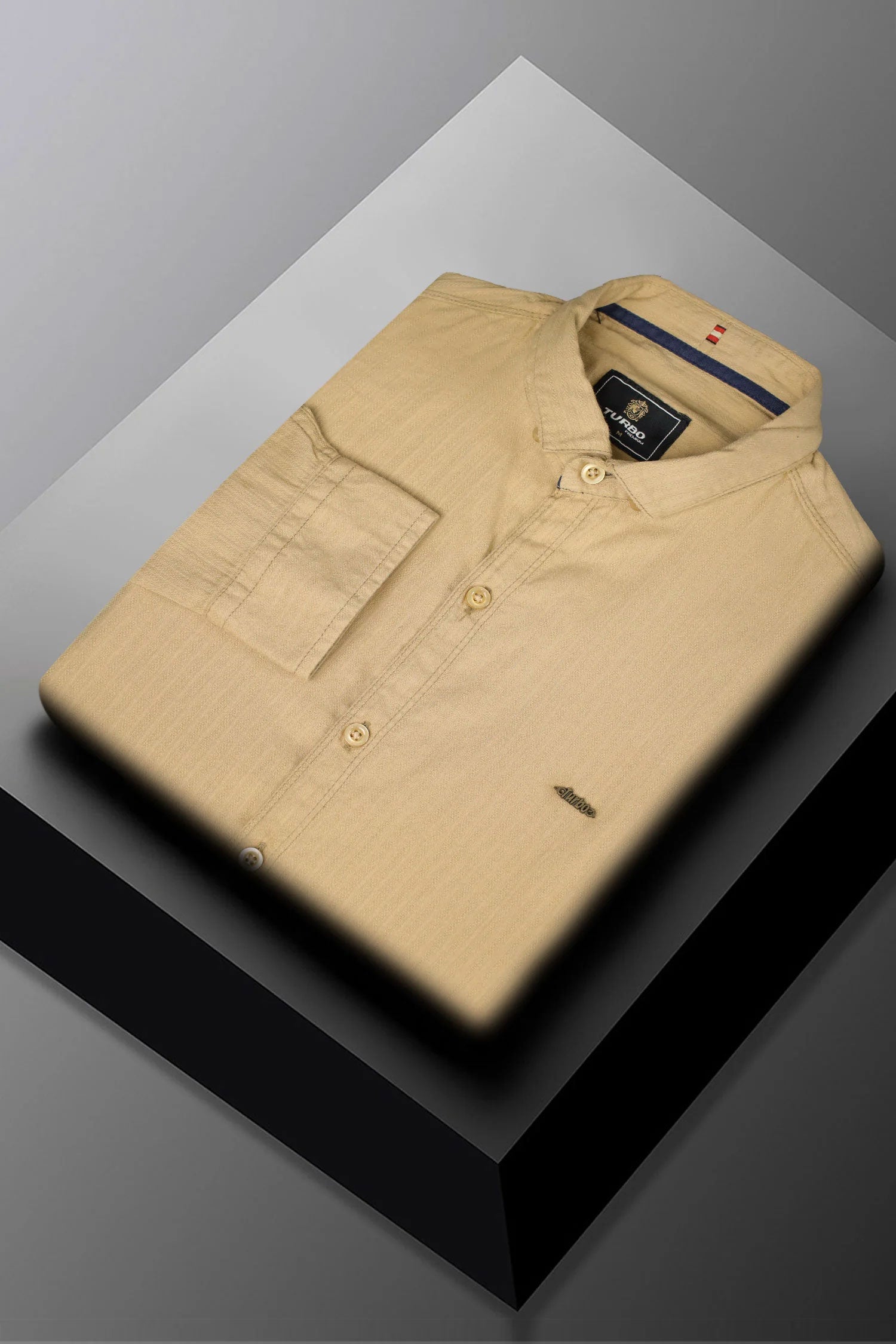 Turbo Organic MonoChromatic Long Sleeve Cotton Casual Shirt