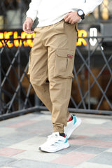 Turbo Front Pocket Style Imp Cotton Cargo Trouser In Camel