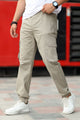 Turbo DrawString Pockets Cotton Cargo Trouser In Dark Skin