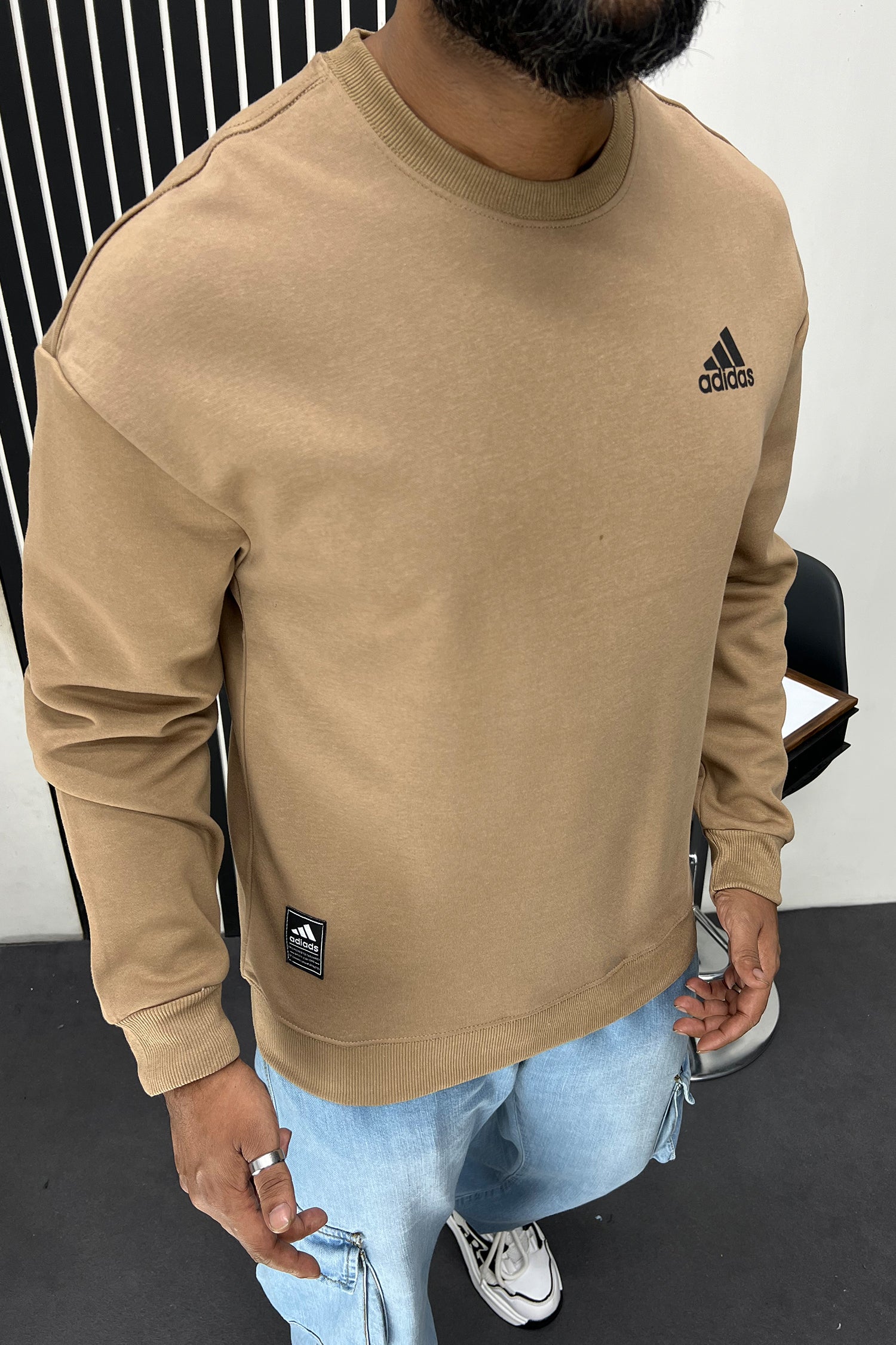 Adds Plain Full Sleeves Men's Sweatshirt