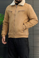 Men's Neutral Faux Imported Suede Jacket