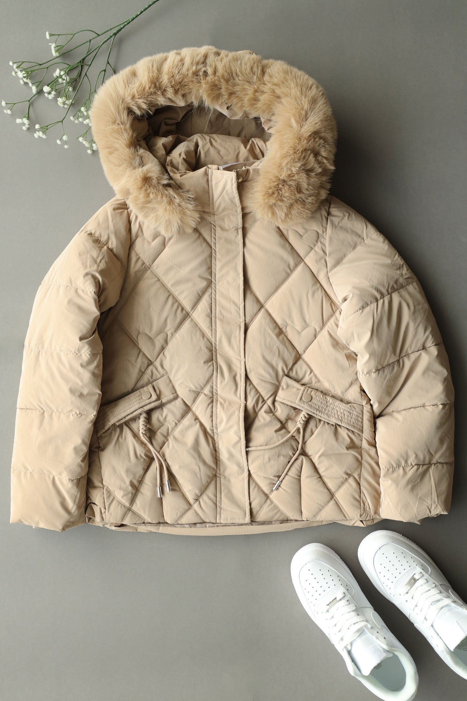 Wind Breaker Diamond Quilted Women Imported Puffer Jacket