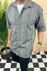 Turbo Spring Edit Textured Casual Shirt In Charcoal