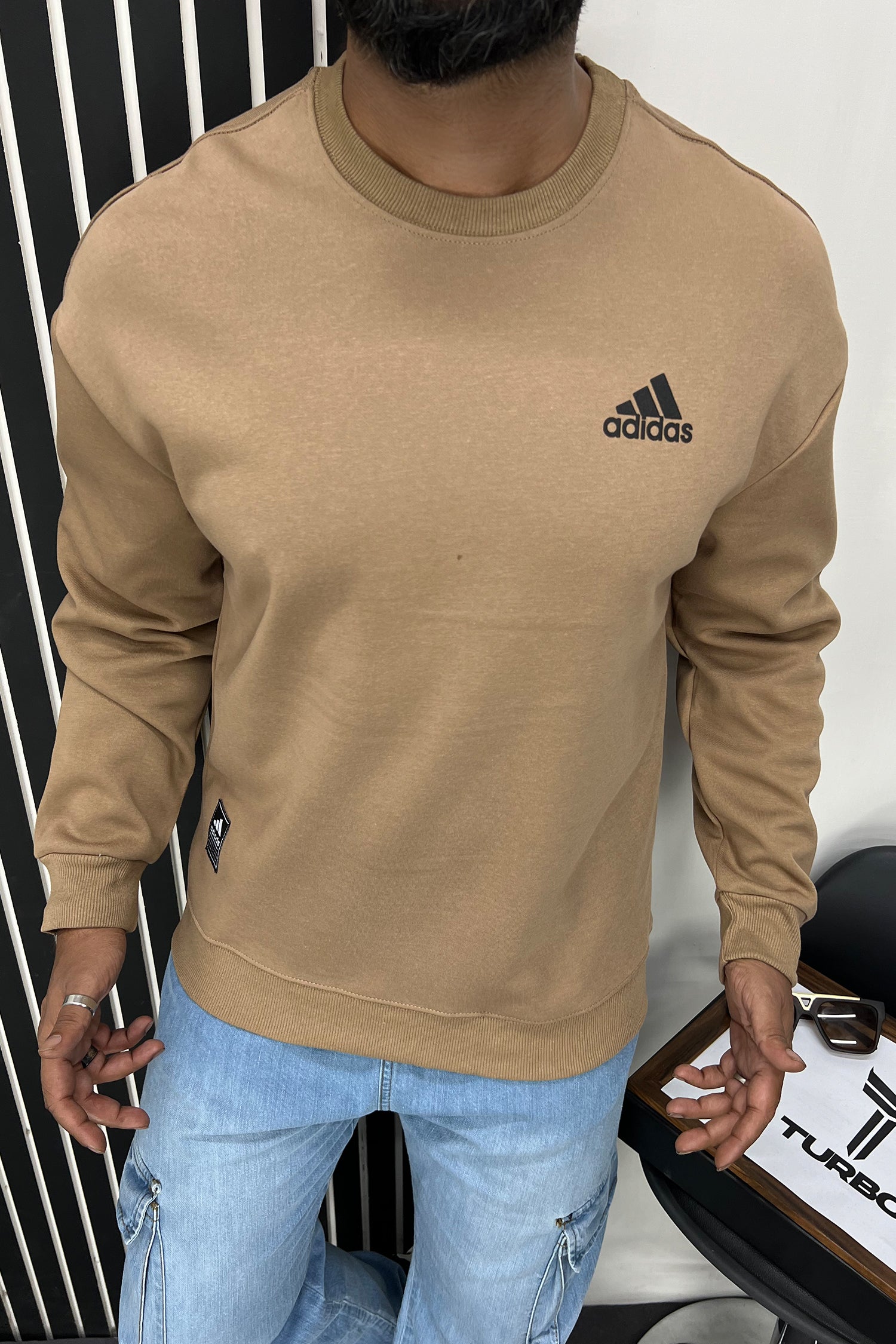 Adds Plain Full Sleeves Men's Sweatshirt