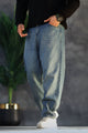 Turbo Bottom Plate Denim Baggy Jeans