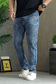 Turbo Casual Core Straight Denim Jeans In Dirty Blue
