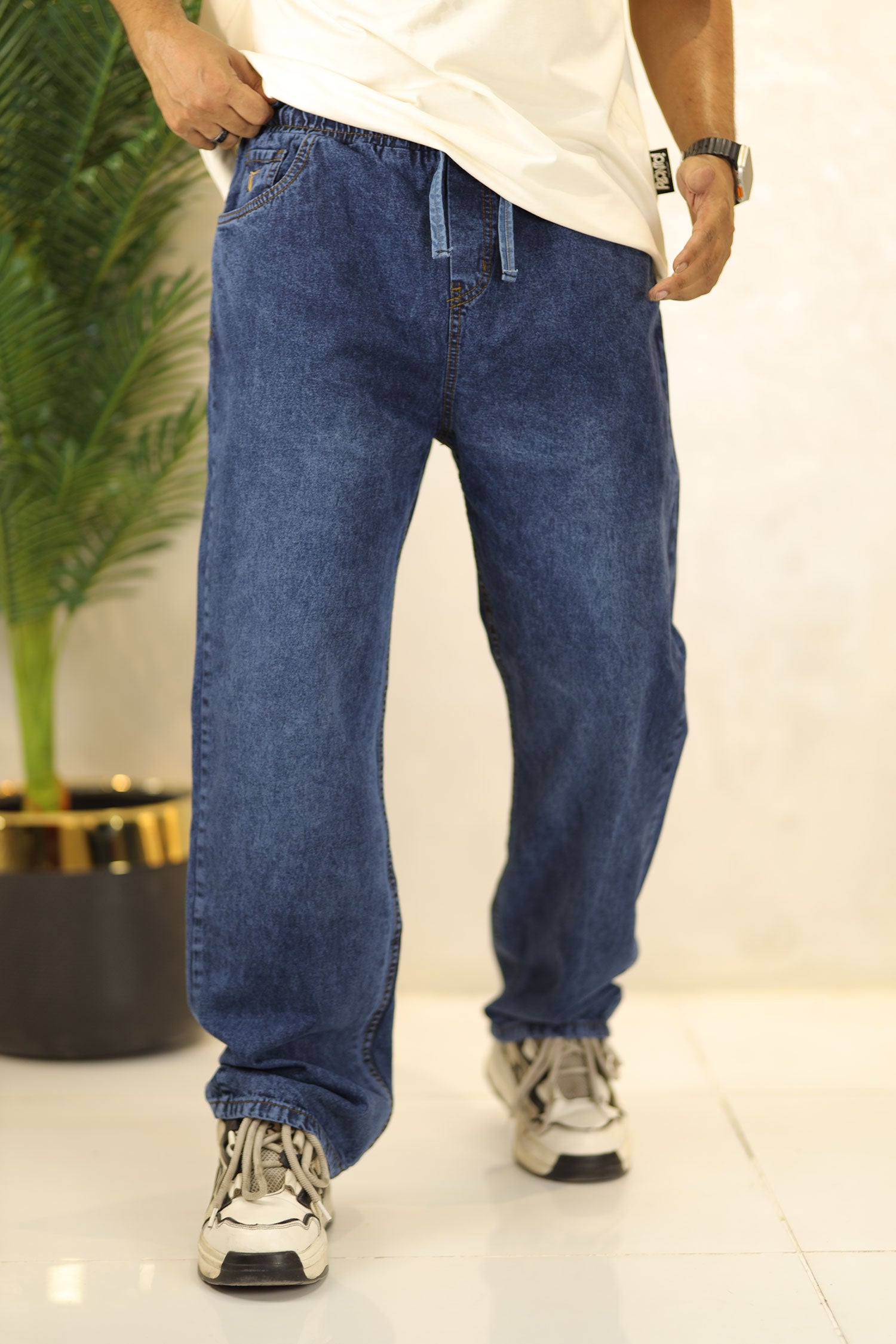 Loose Fit Turbo Jeans in Dirty Blue