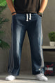 Turbo Signature Triple-Stripe Cargo Jeans In Dirty Blue