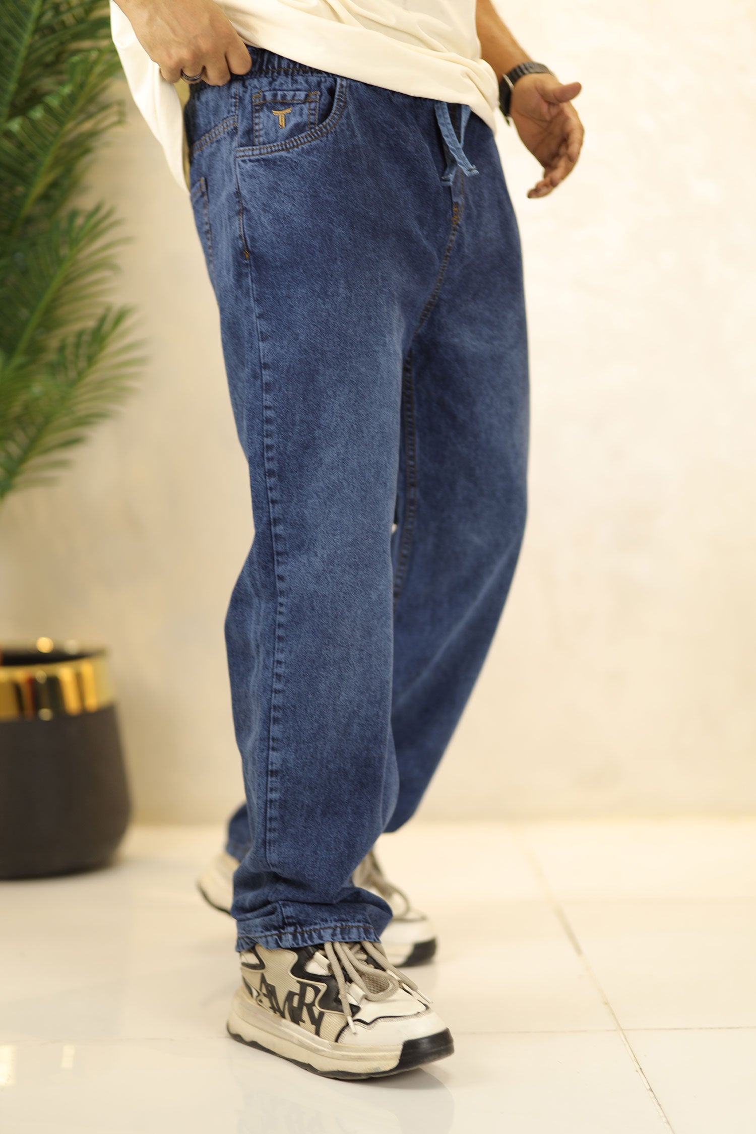 Loose Fit Turbo Jeans in Dirty Blue