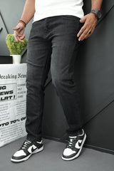 Slim Fit Turbo Jeans In Faded Black