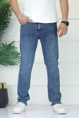 Turbo 'Straight Leg' Slim-Fit Jeans In Faded Blue