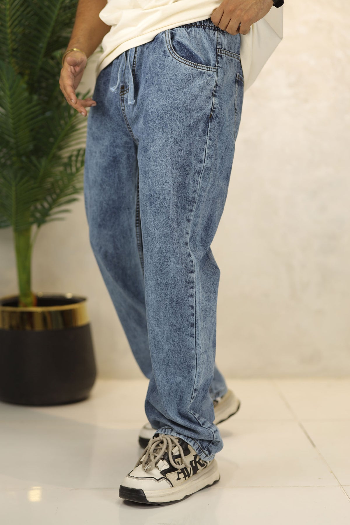 Loose Fit Turbo Jeans in Faded Blue