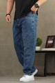 Turbo True Fades Denim Baggy Jeans In Faded Blue