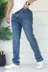 Turbo 'Straight Leg' Slim-Fit Jeans In Faded Blue