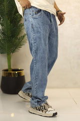Loose Fit Turbo Jeans in Faded Blue