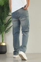 Turbo Heritage Authentic Weave Slim Fit Jeans In Fadded Blue