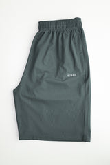 Turbo Trackside Triple Stripe Big Size Dry-Fit Men's Shorts In Sea Green
