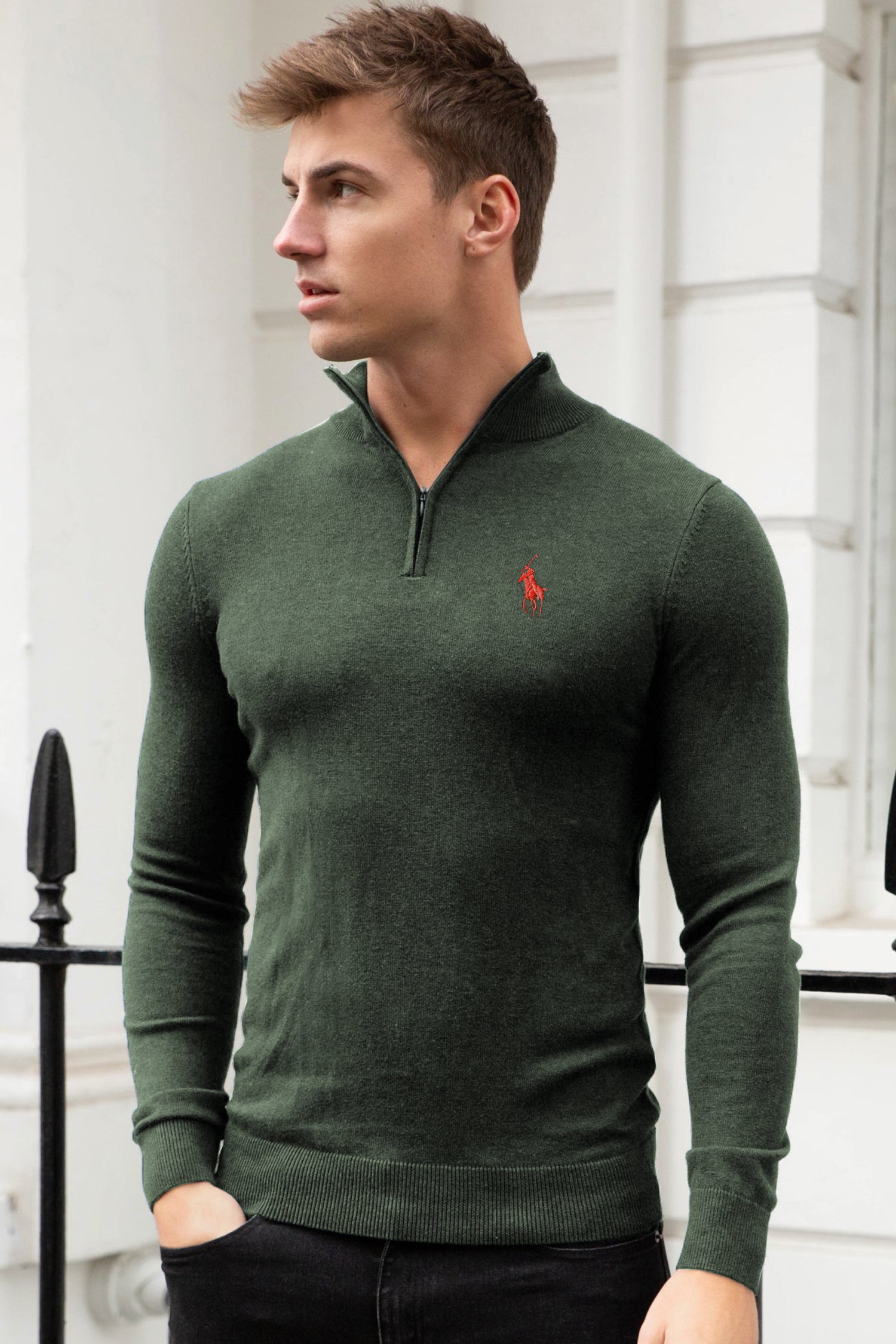 Rph Lren Polo Half Zip Style Imported Men's Sweatshirt