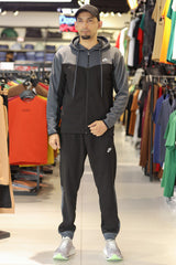 Nke V Diagonal Pattern Mock Neck Tracksuit