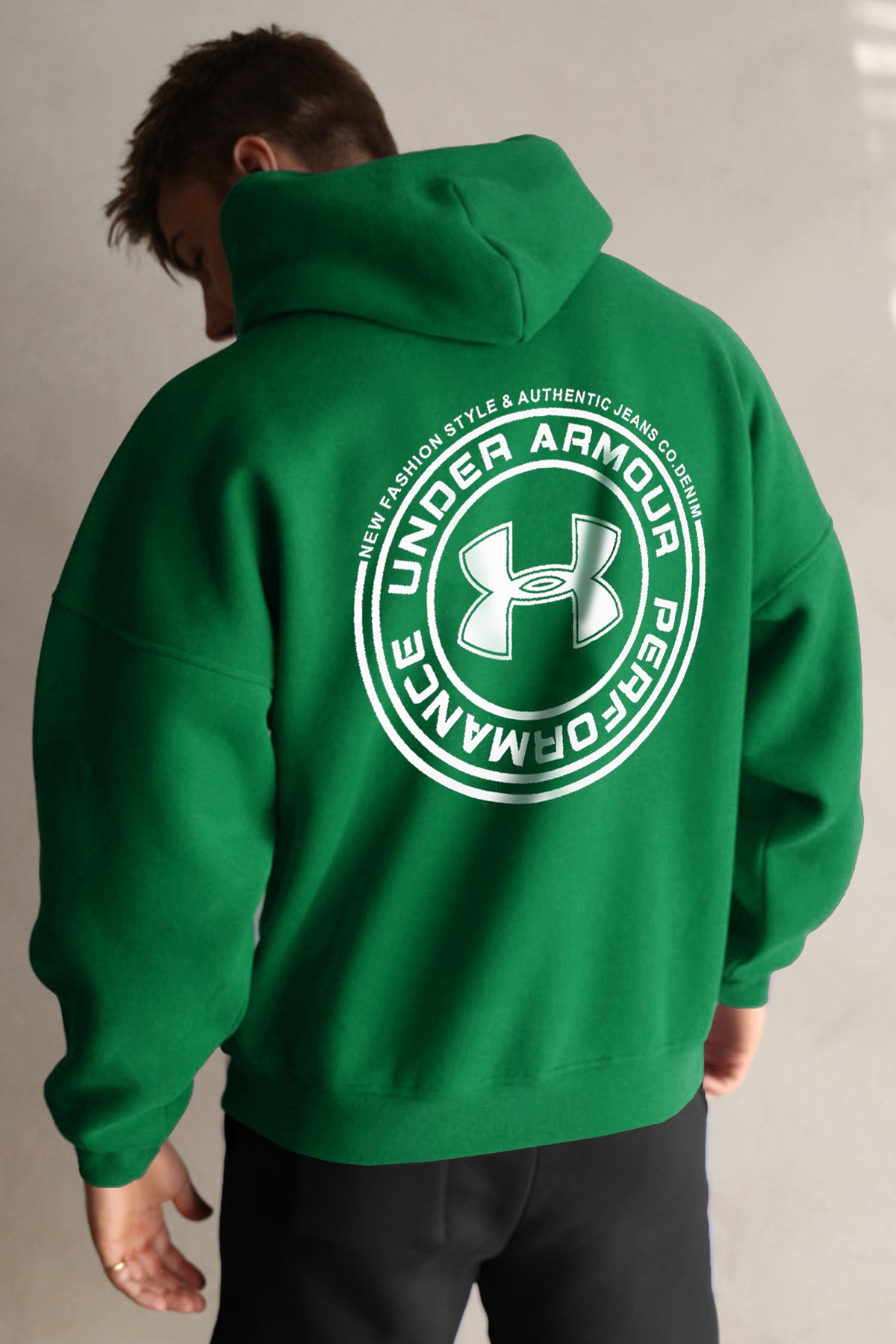 Undr Armr Train to Win Essential Fleece Hoodie In Green