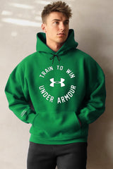 Undr Armr Train to Win Essential Fleece Hoodie In Green