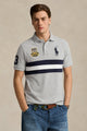 Plo Rph Lren Custom Slim Fit Crest Mesh Men's Shirt