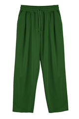 Turbo Pique Textured Double Plate SlimFit Trouser In Green