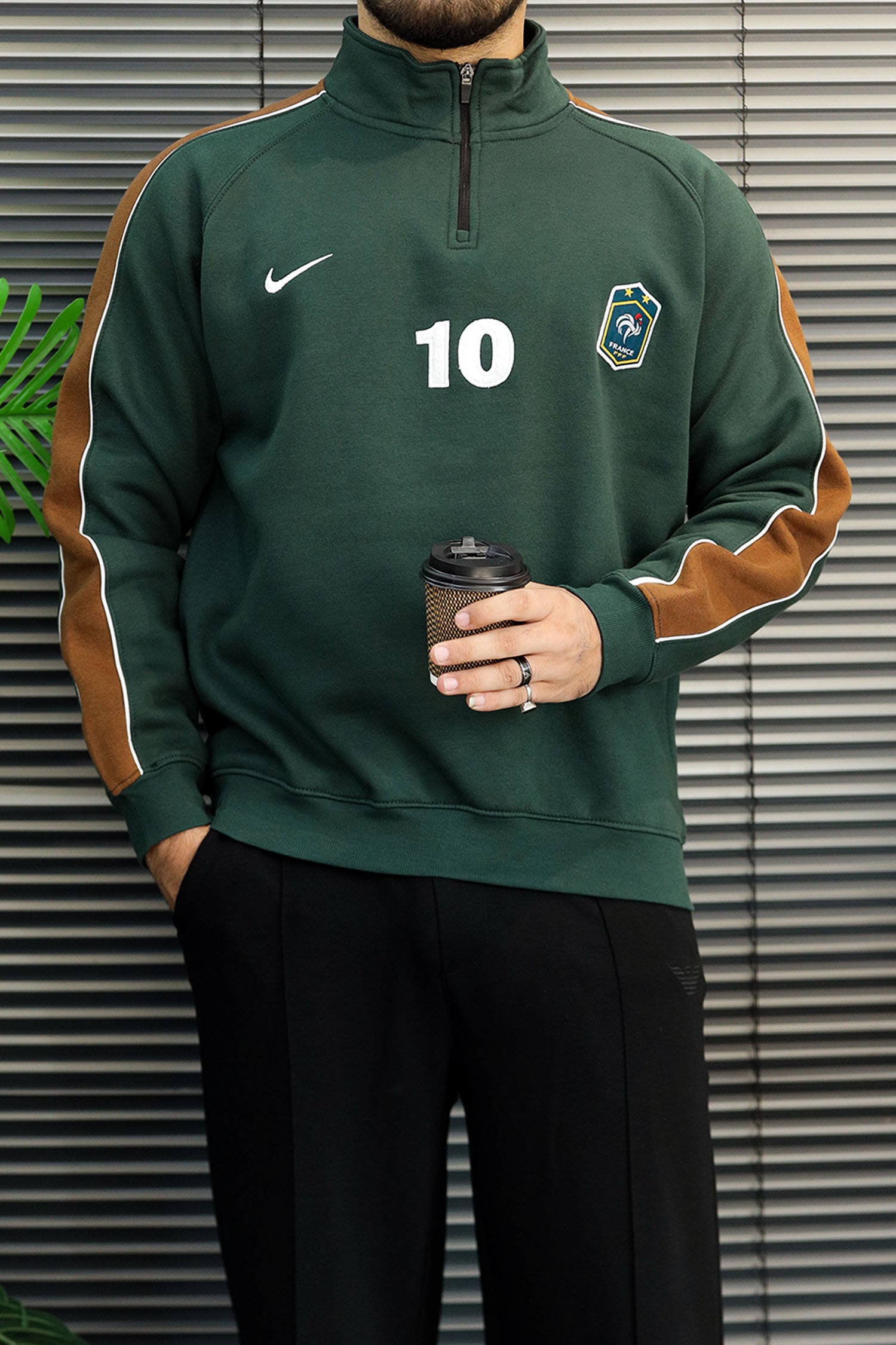 Nke Blokecore Aesthetic Quarter Zip Style Over Size Men's Sweatshirt