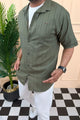 Turbo Endless Cool Embossed Casual Shirt In Green
