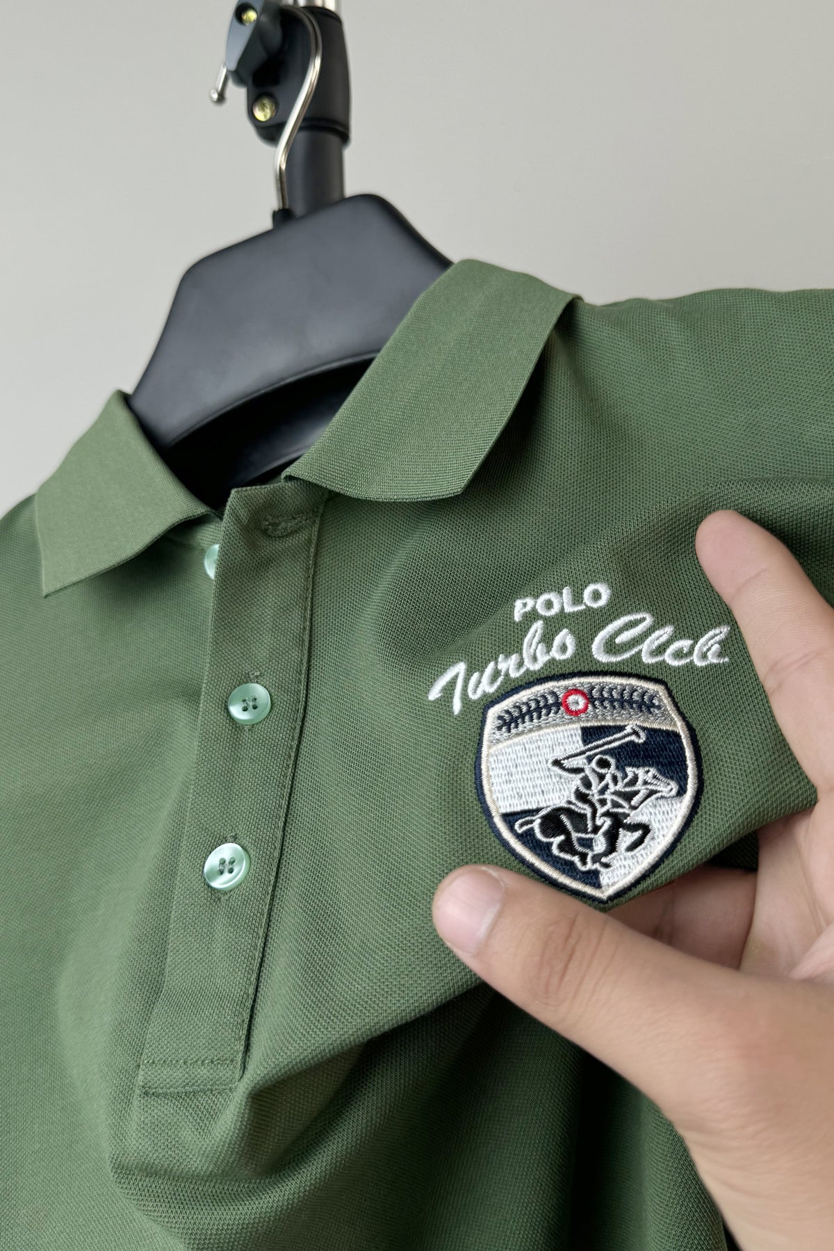 Turbo Polo Club Golf Men's Polo Shirt In Olive Green