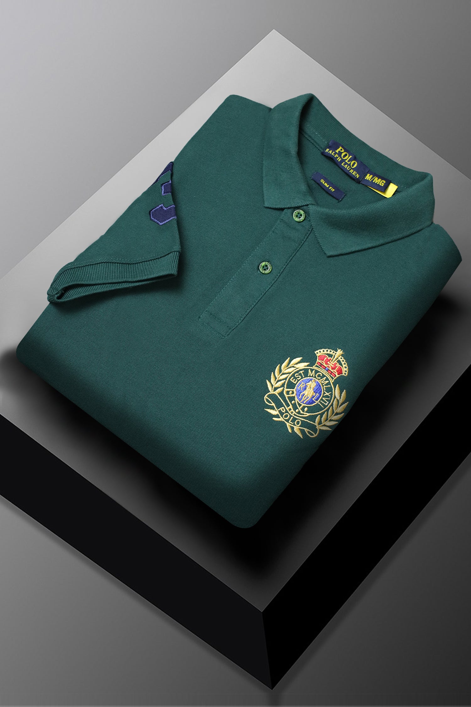 Rph Lren Polo Crest Badge Men's Polo Shirt